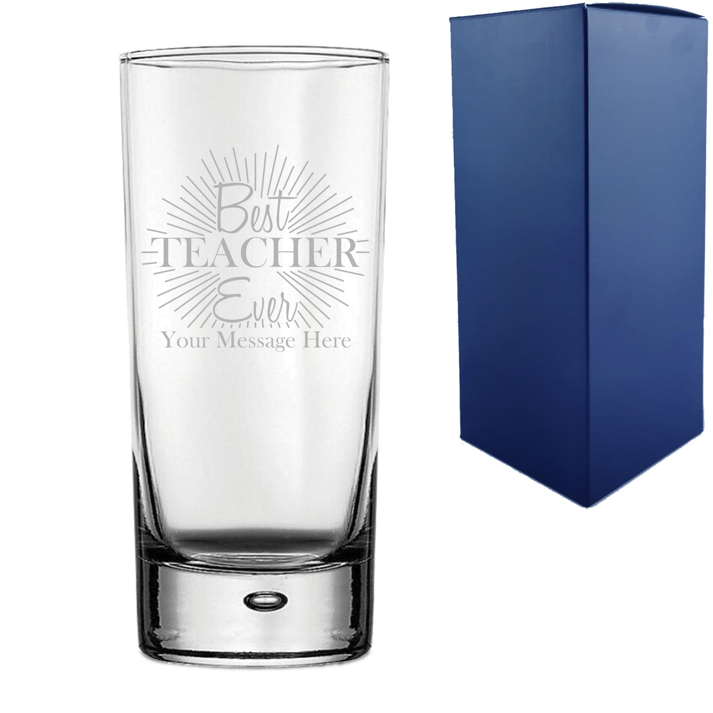 Engraved Teacher Hiball Glass with Best Teacher Ever Design