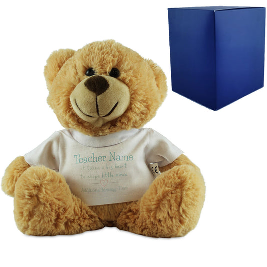 Cream Teddy Bear with A Big Heart Shapes Little Minds Design