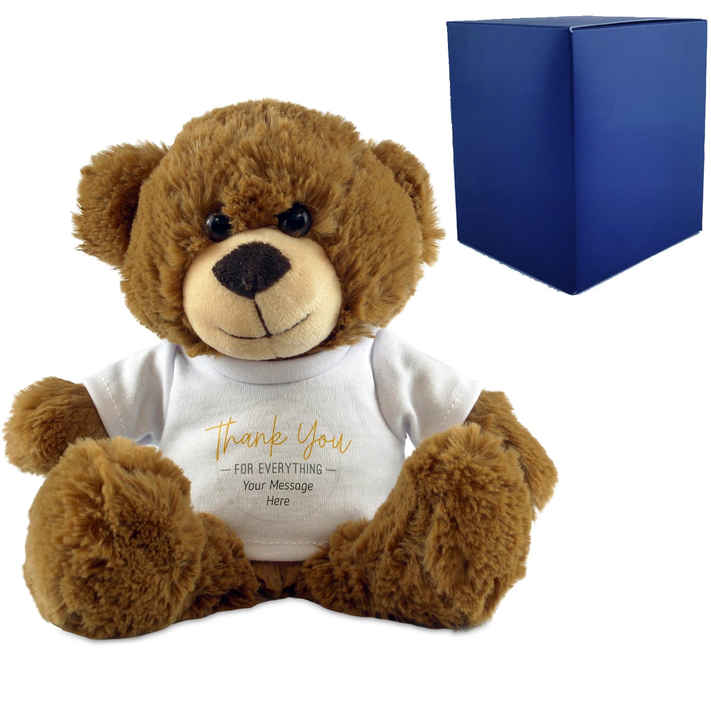 Dark Brown Teddy Bear with Thank You for Everything Design T-Shirt