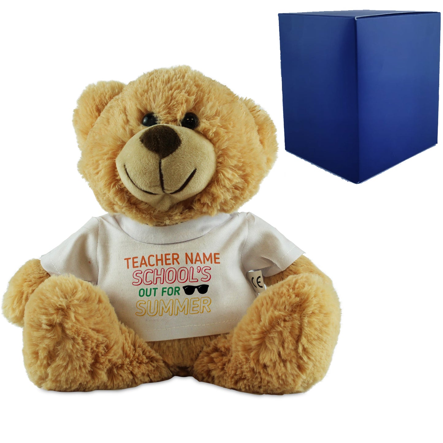 Cream Teddy Bear with School's Out For Summer Design T-Shirt