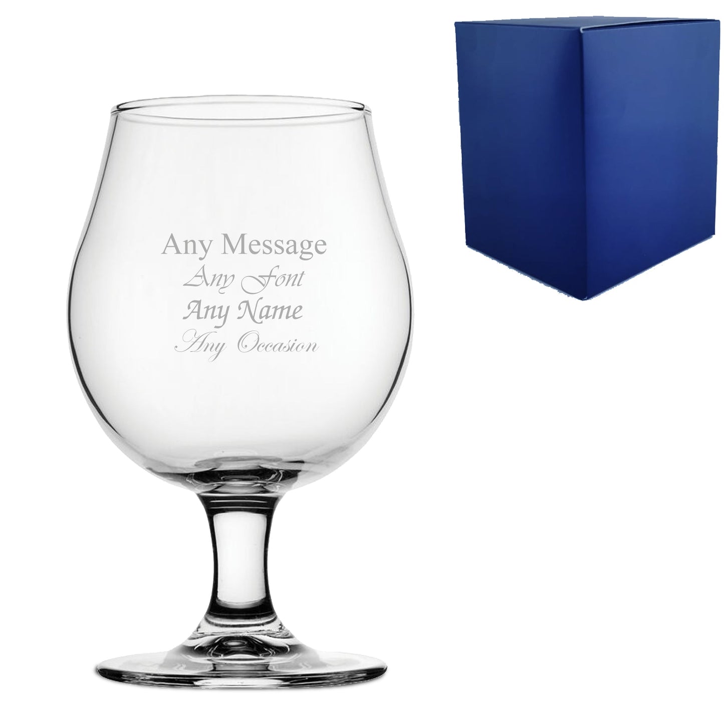 Engraved Beer Glasses and Tankards with Personalised Reverse Message and Design