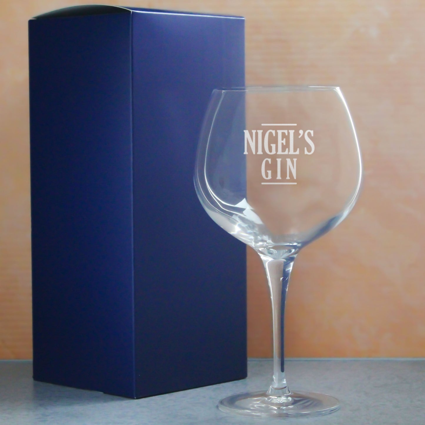 Engraved Premium Gin Balloon, Hiball and Cocktail Glasses Personalise Any Message