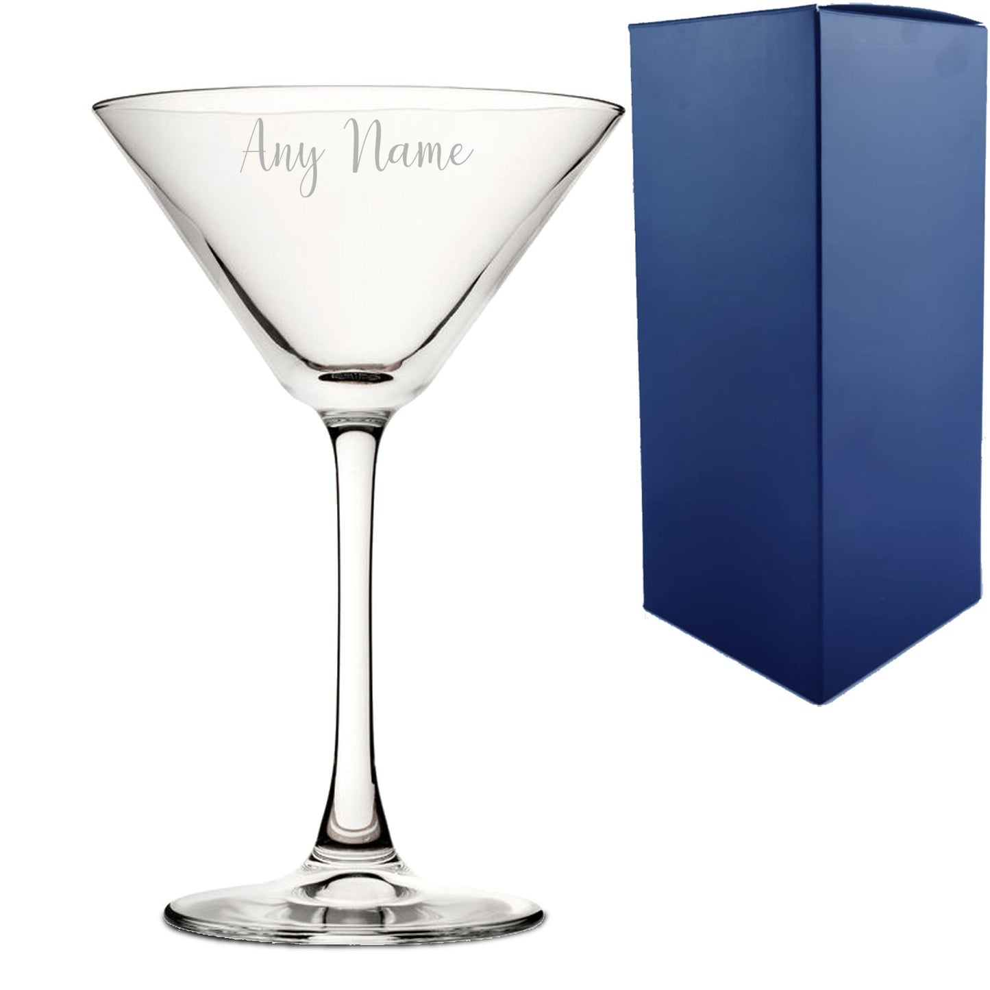Engraved 7.5oz Enoteca Martini Cocktail Glass with Script Name, Personalise with Any Name
