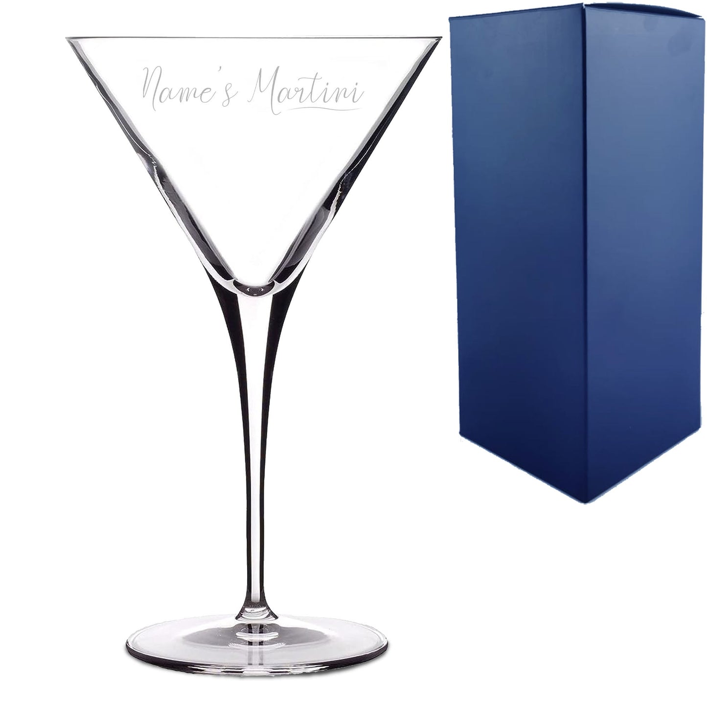 Engraved Allegro Martini Cocktail Glass with Name's Martini Design, Personalise with Any Name