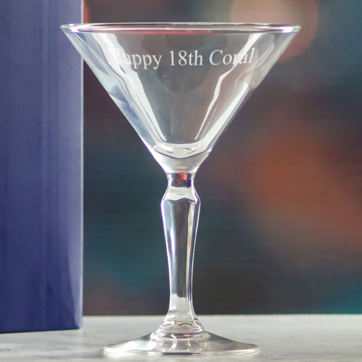 Engraved Monti Martini Cocktail Glass, Personalise with Any Name or Message