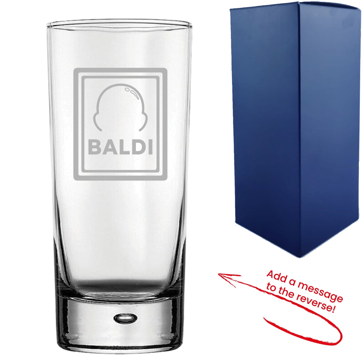 Engraved Hiball Tumbler with Baldi Design, Add a Personalised Message to the Reverse
