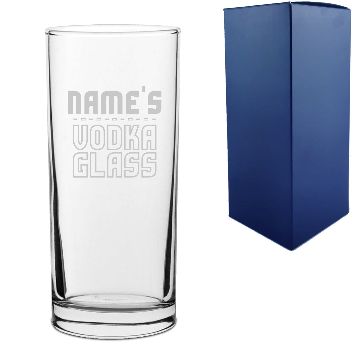 Personalised Engraved Vodka Hiball Glass with 'Name's Vodka Glass' Design