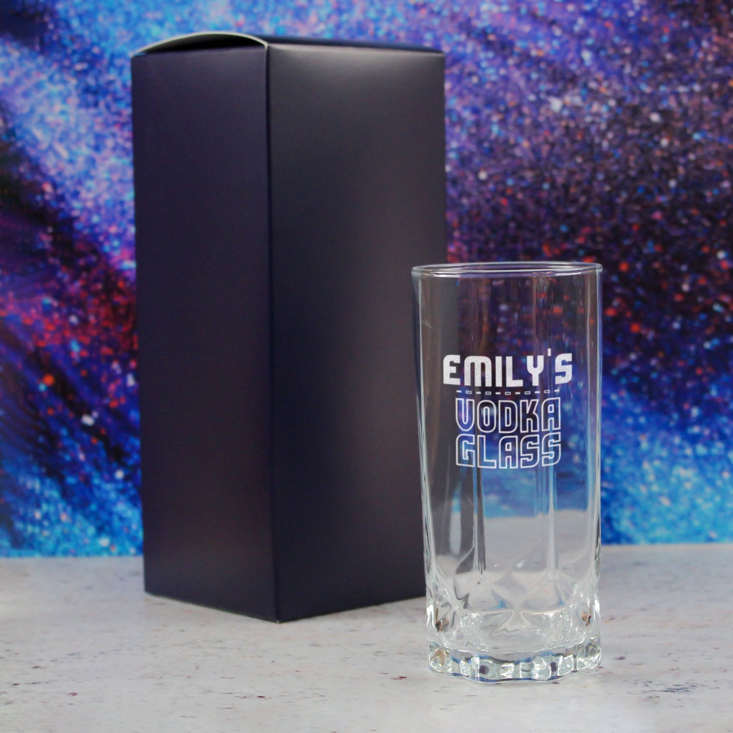 Personalised Engraved Vodka Future Hiball with 'Name's Vodka Glass' Design