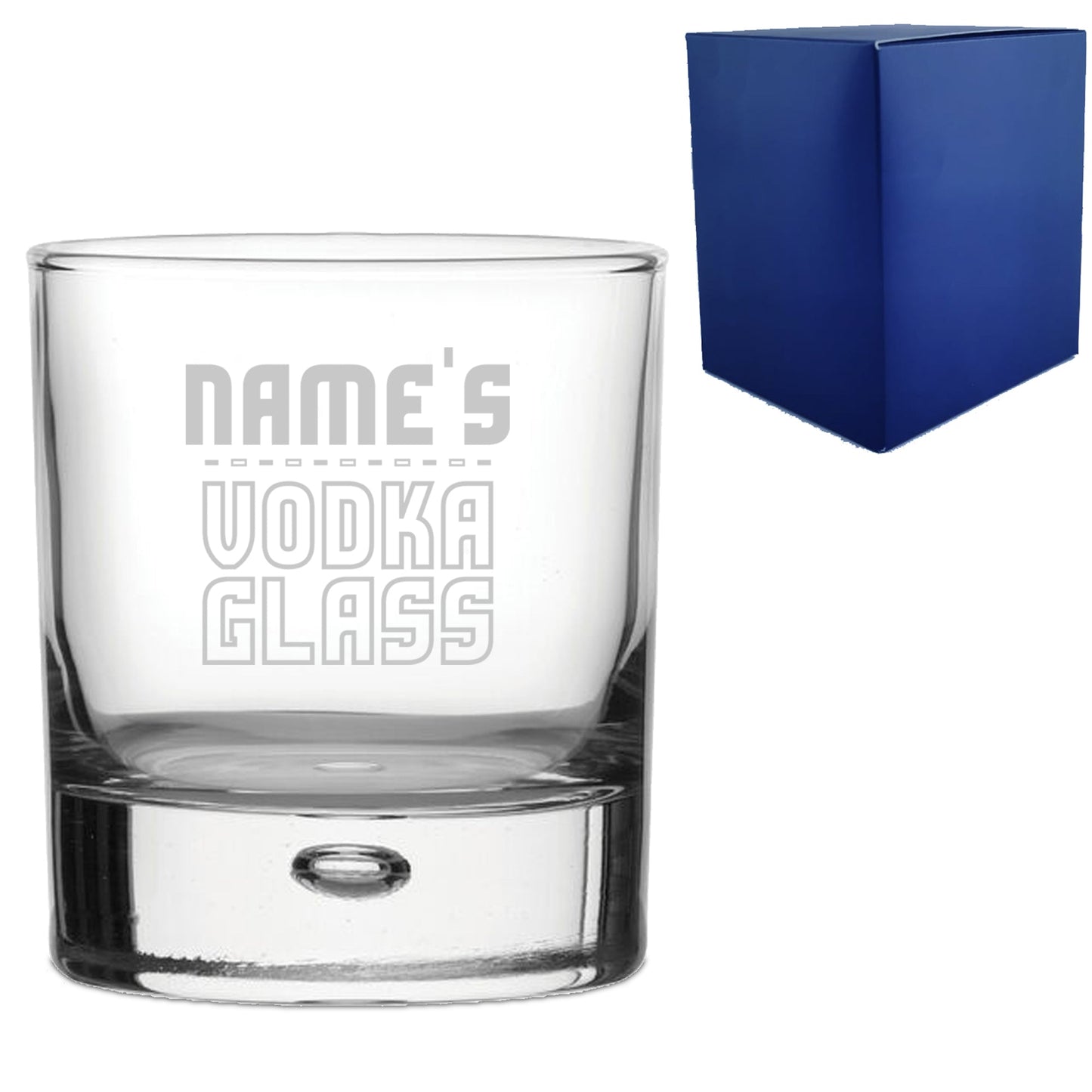 Personalised Engraved Vodka Bubble Tumbler with 'Name's Vodka Glass' Design