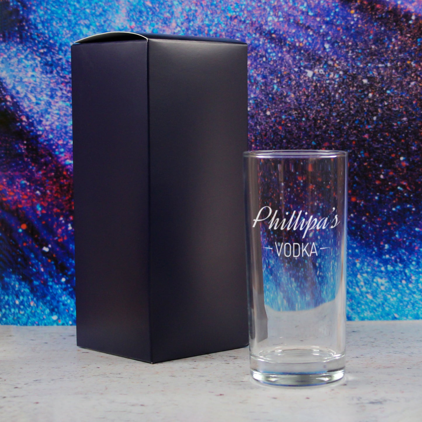 Personalised Engraved Novelty Vodka Hiball with 'Name's Vodka' Design