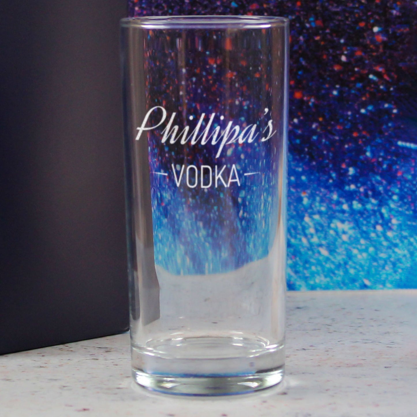 Personalised Engraved Novelty Vodka Hiball with 'Name's Vodka' Design