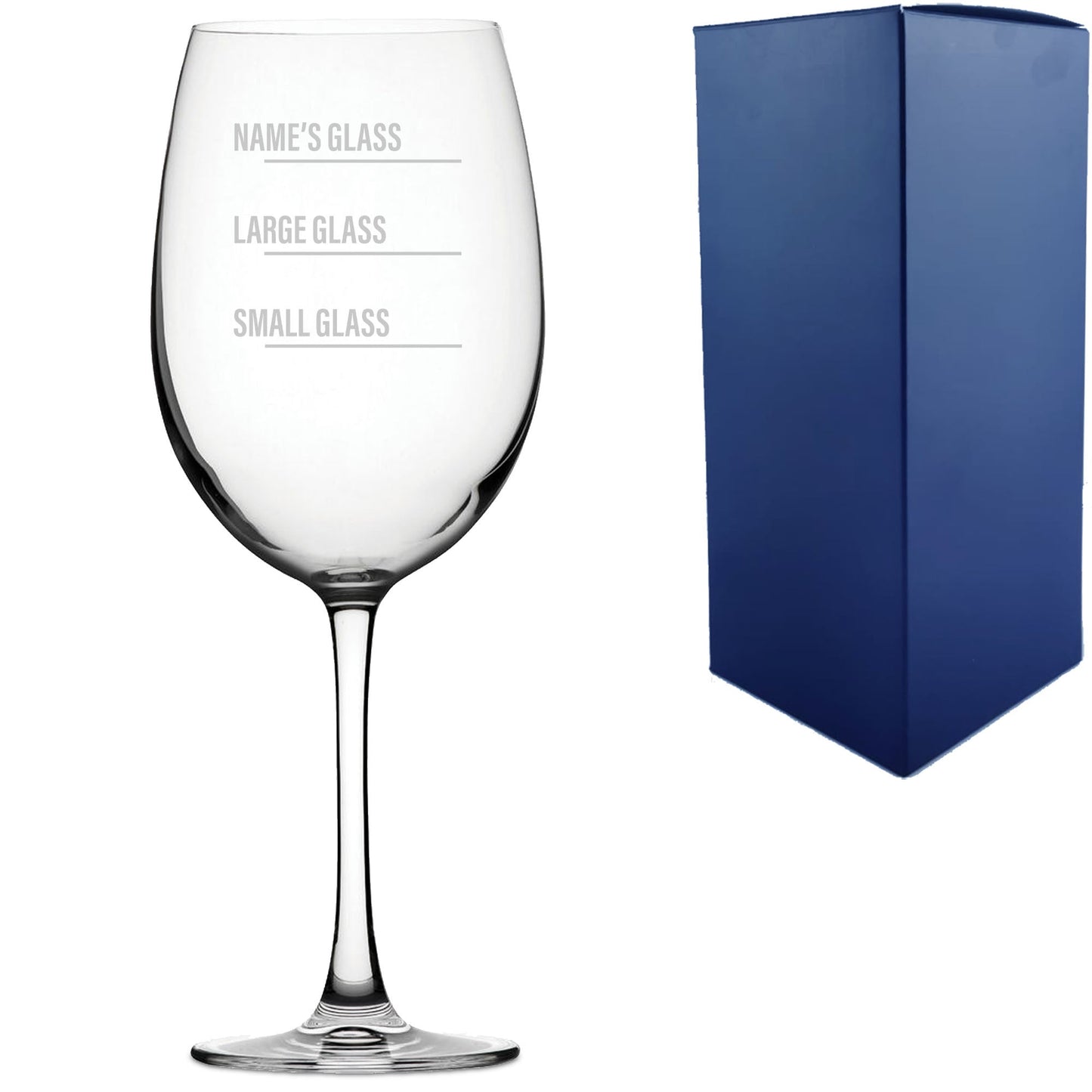Personalised Engraved Wine Glasses, Custom Name or Message, Classic & Modern Styles