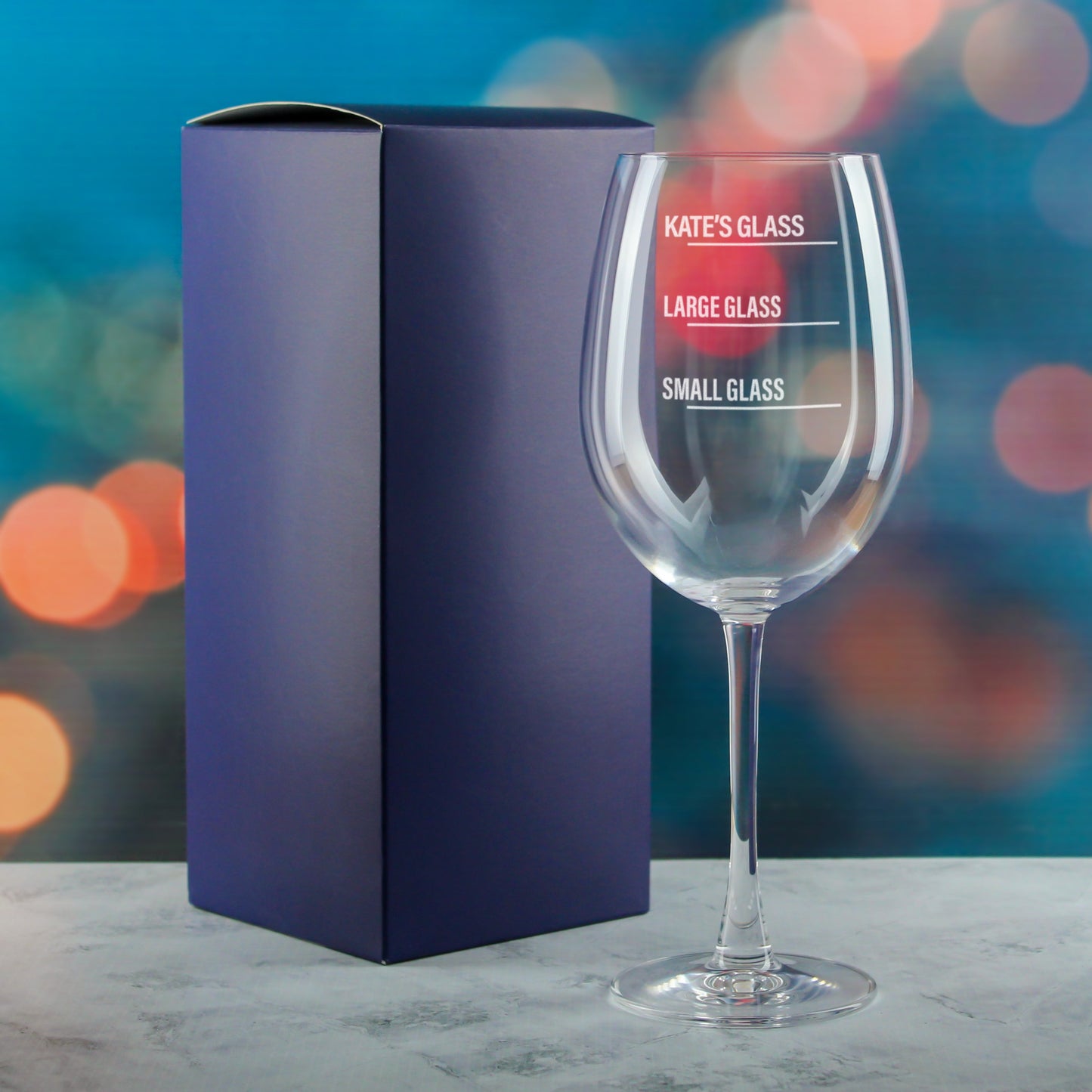 Personalised Engraved Wine Glasses, Custom Name or Message, Classic & Modern Styles