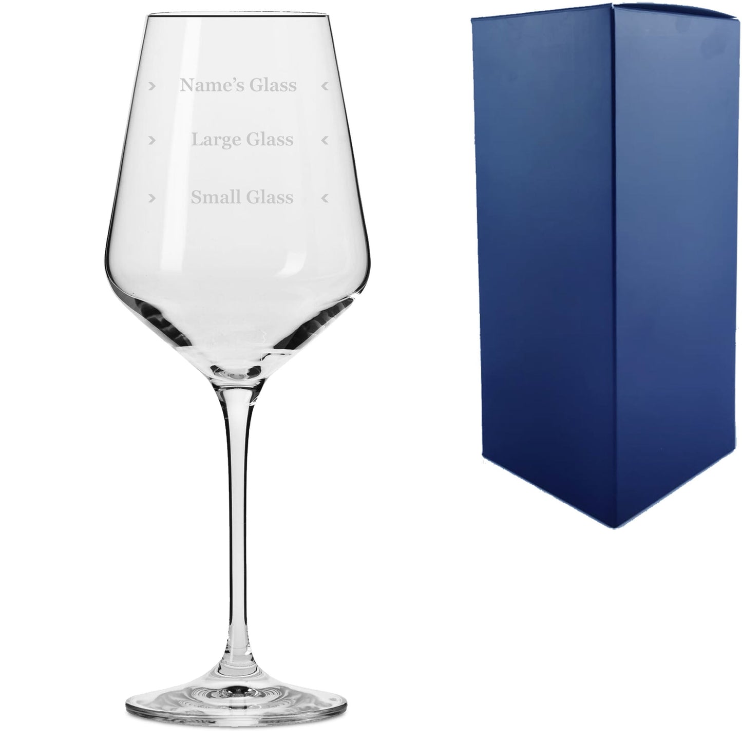 Personalised Engraved Infinity Wine Glass with Name's Glass Serif Measurements Design, Customise with Any Name