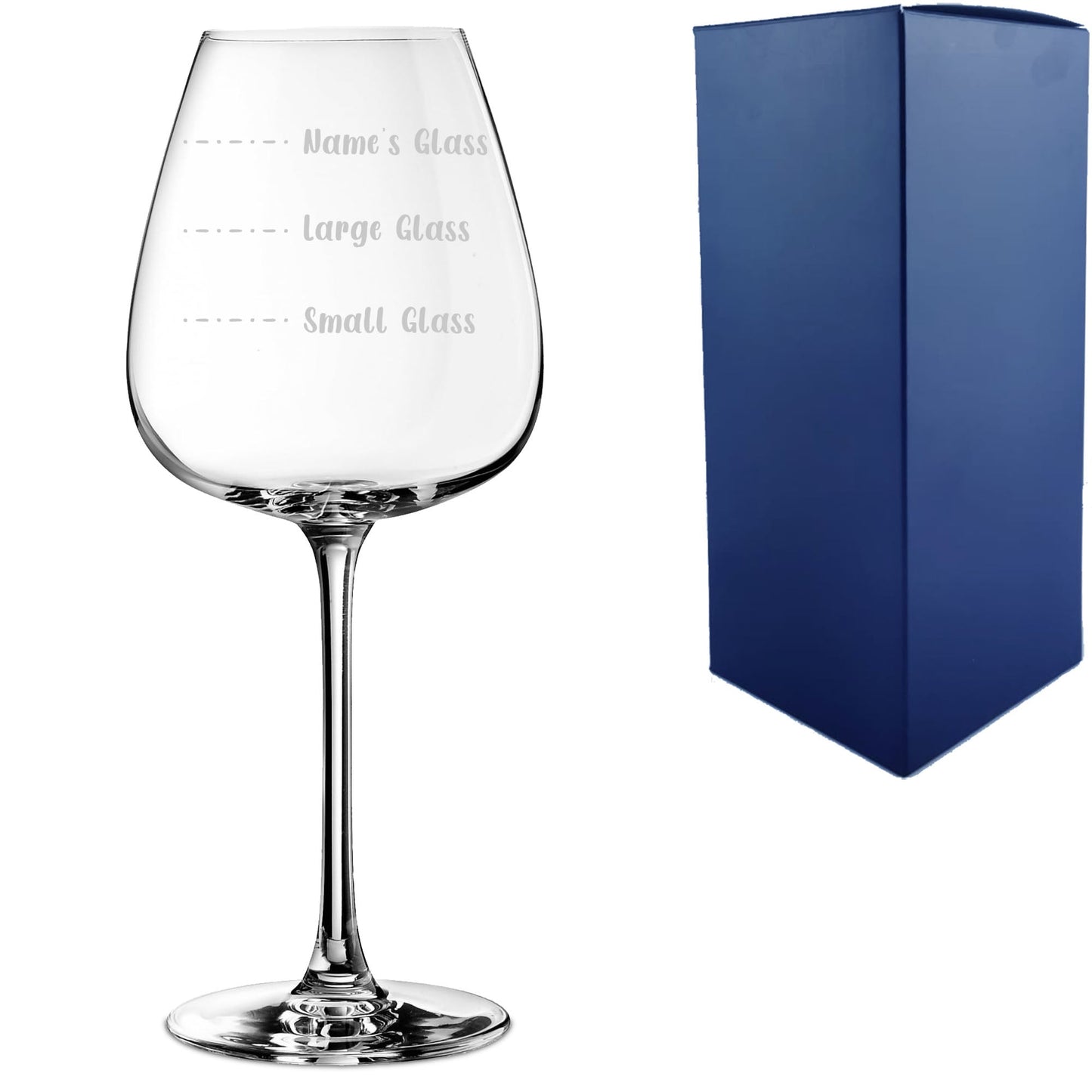 Personalised Engraved Wine Emotions Wine Glass with Name's Glass Handwritten Measurements Design, Customise with Any Name