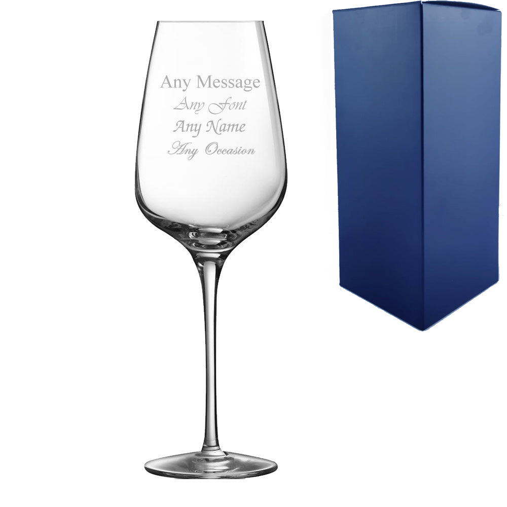 Personalised Engraved Sublym 11 3/4oz Wine Glass With Gift Box - Any Message Engraved!!