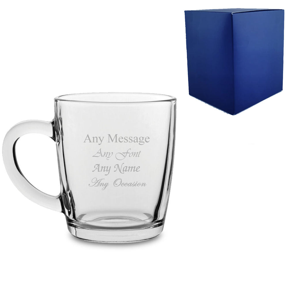 Personalised Engraved Barrel Mug 12oz Coffee Tea Birthday  - Any Message Engraved