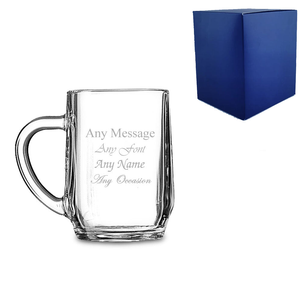 Engraved Personalised Pint and Beer Glasses with Custom Name and Design Options