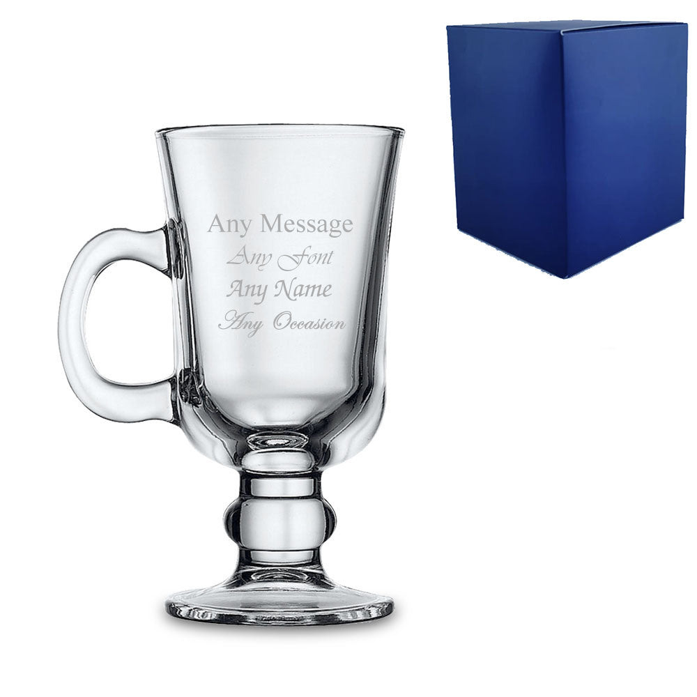 Personalised Engraved Coffee Tea Glass Cup Mug Birthday Gifts For Him Her