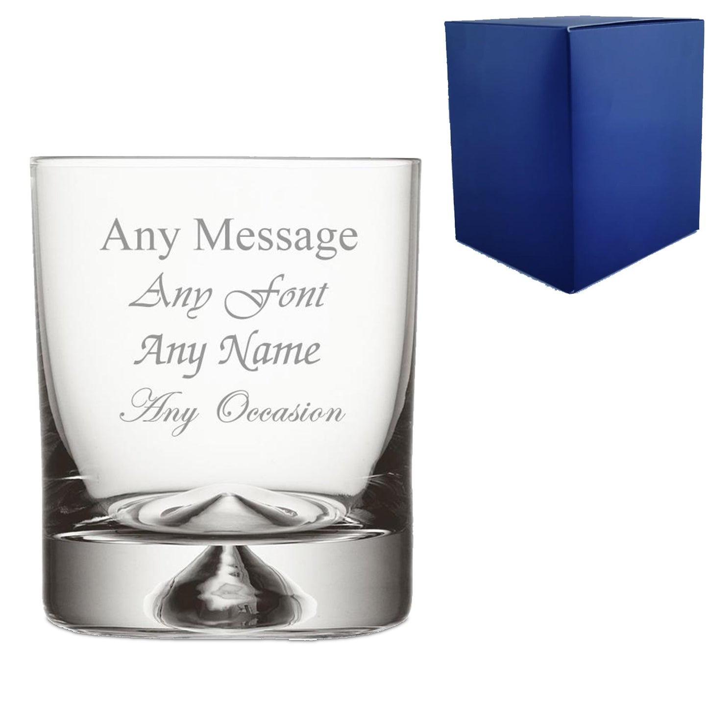 Engraved 260ml Dimple Base Whisky Tumbler with Gift Box