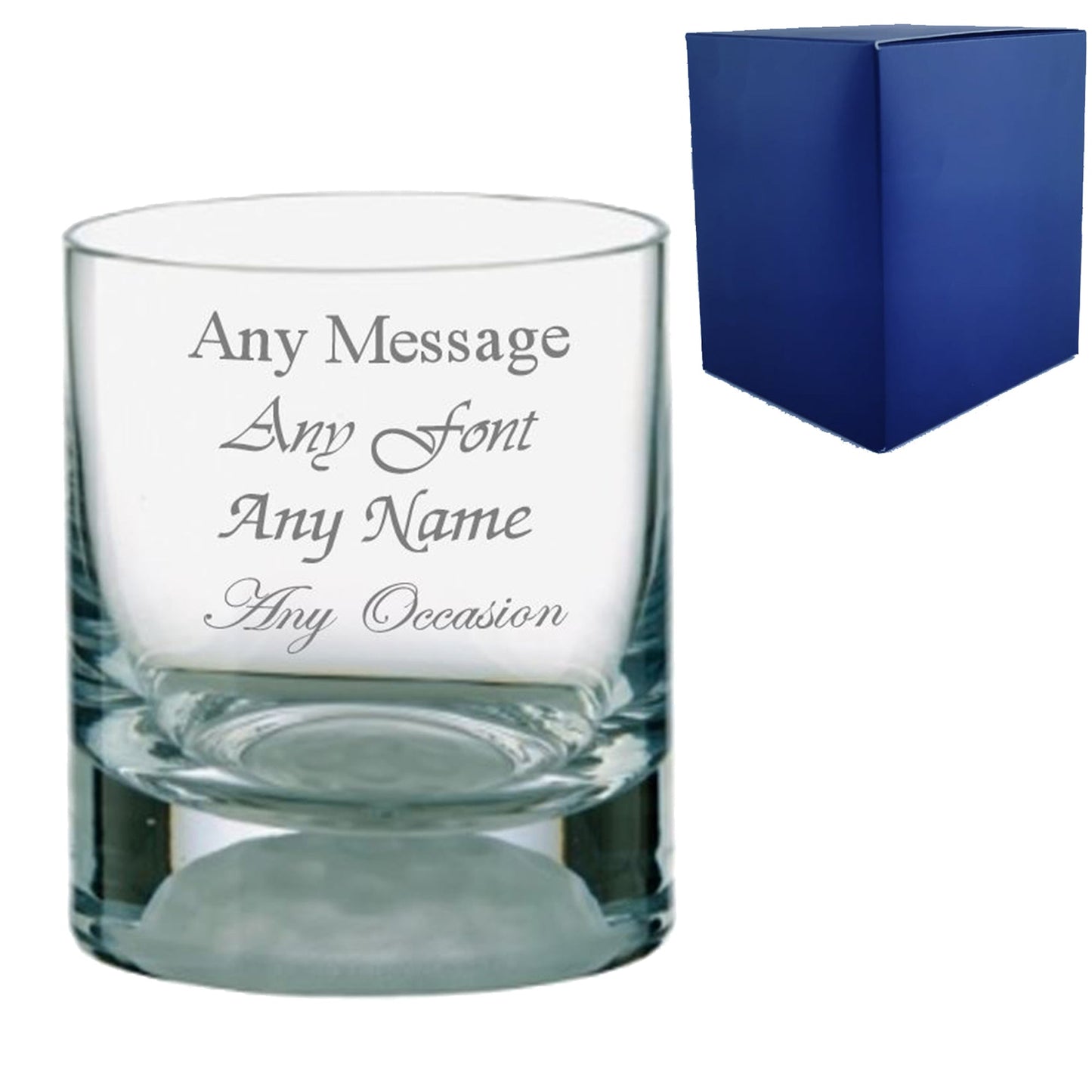 Engraved 8oz Handmade Golf Ball Base Whisky Tumbler With Gift Box