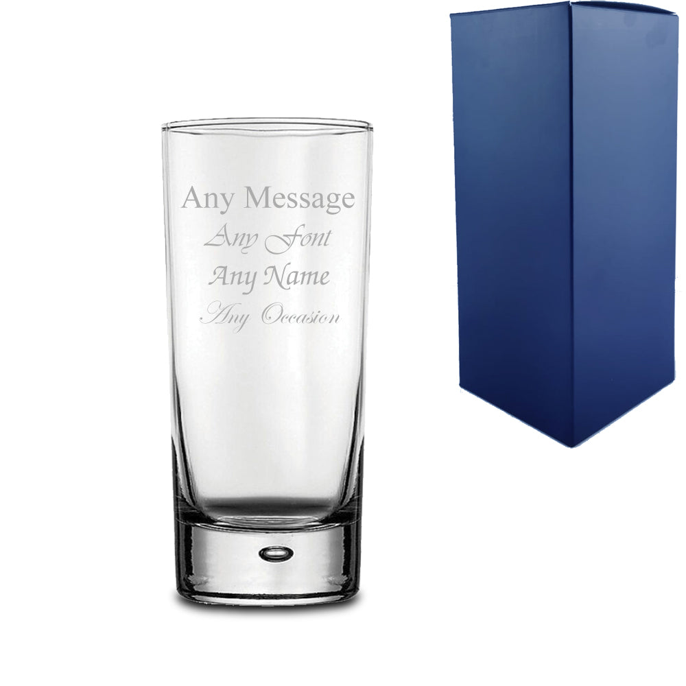 Engraved 365ml Bubble Base High Ball With Gift Box