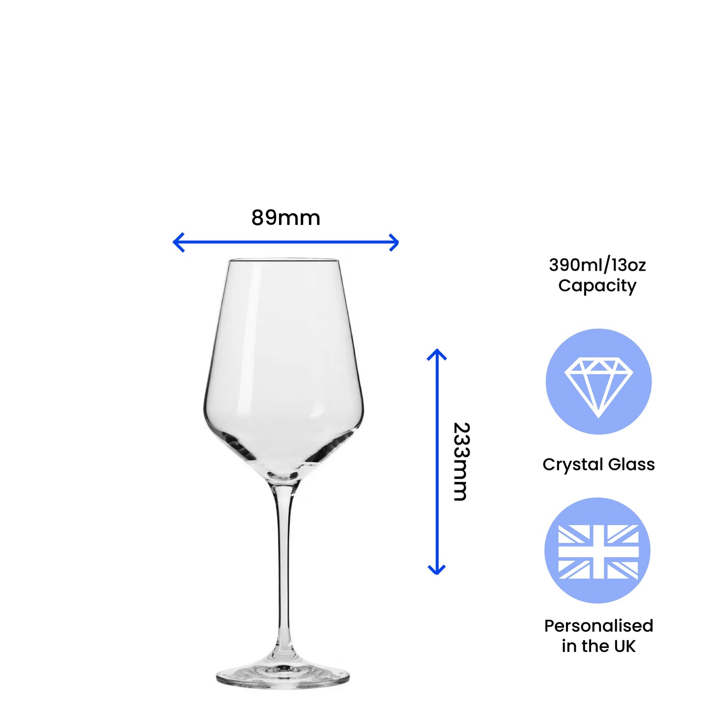 Engraved 390ml Infinity Wine Glass with Best Dad Ever design