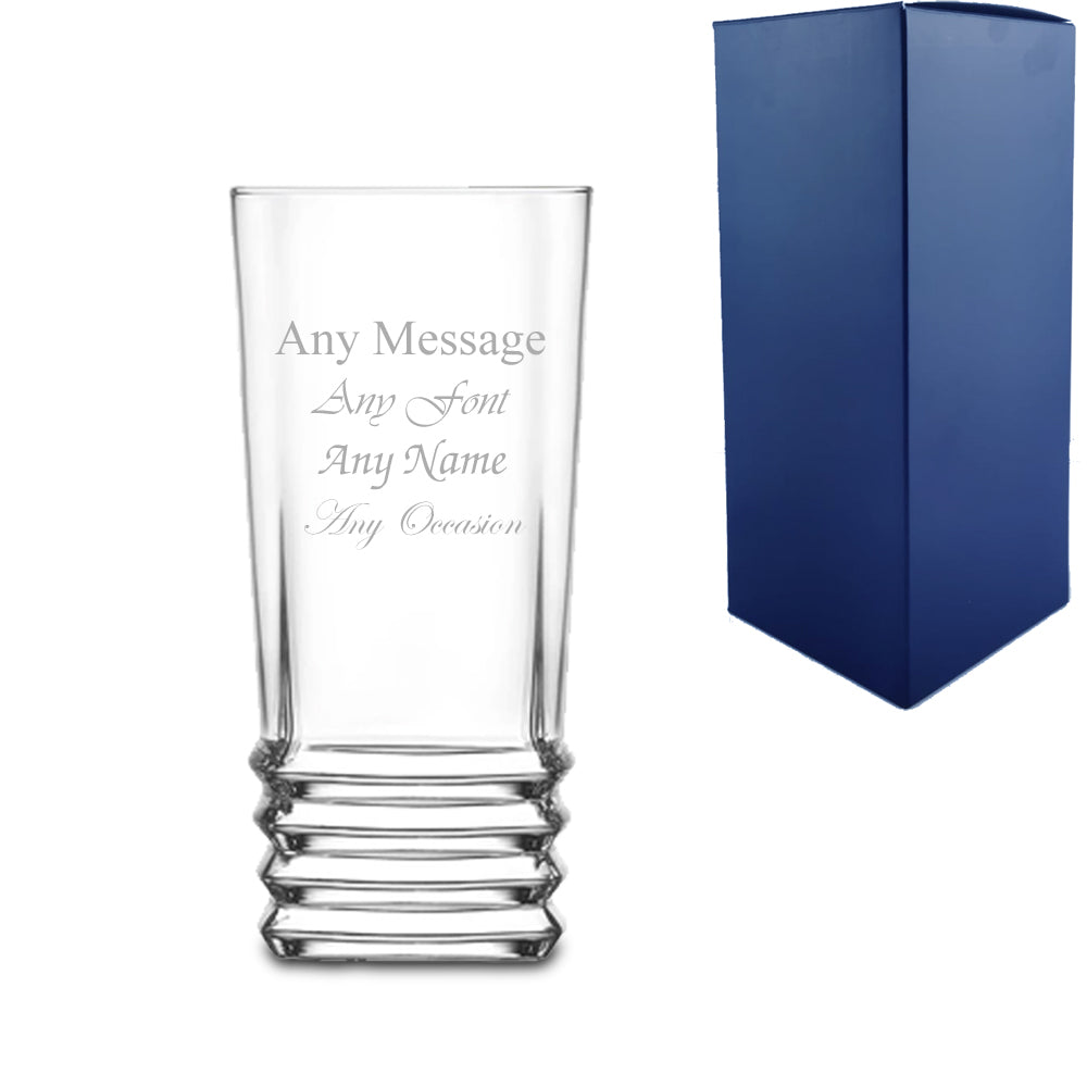 Engraved 335ml Elegan Hiball Glass With Gift Box