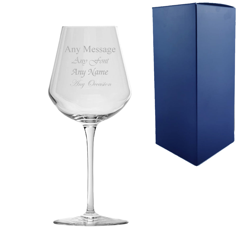 Engraved 470ml Inalto Uno Wine Glass With Gift Box