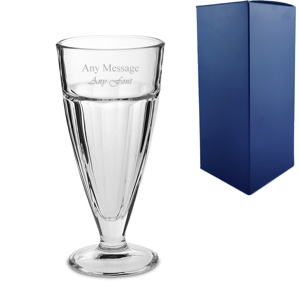 Engraved 350ml Dessert Milkshake Sundae Glass With Gift Box