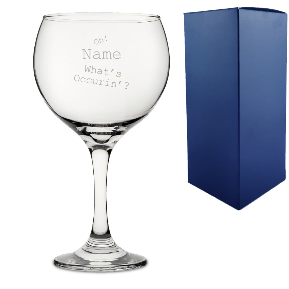 Engraved Novelty Gin Balloon With Gift Box