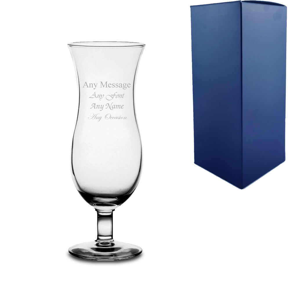 Engraved Cocktail, Margarita, Hiball & Iced Tea Glasses with Gift Box Set