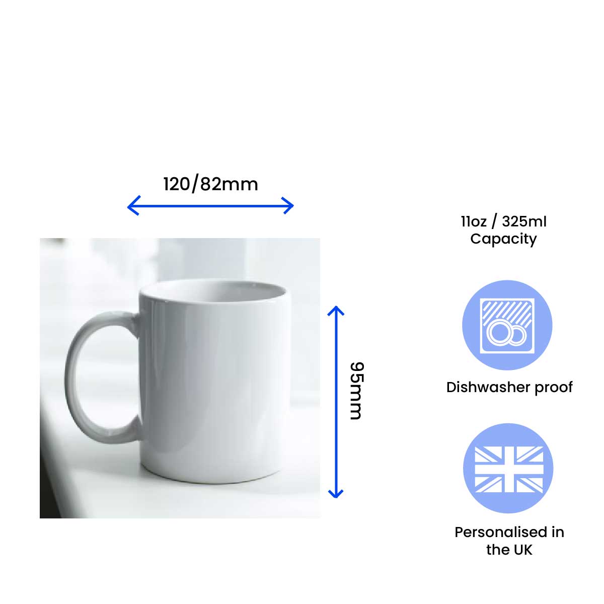 Mr and Mr Mug Set, Elegant Font Design, Ceramic 11oz/312ml Mugs