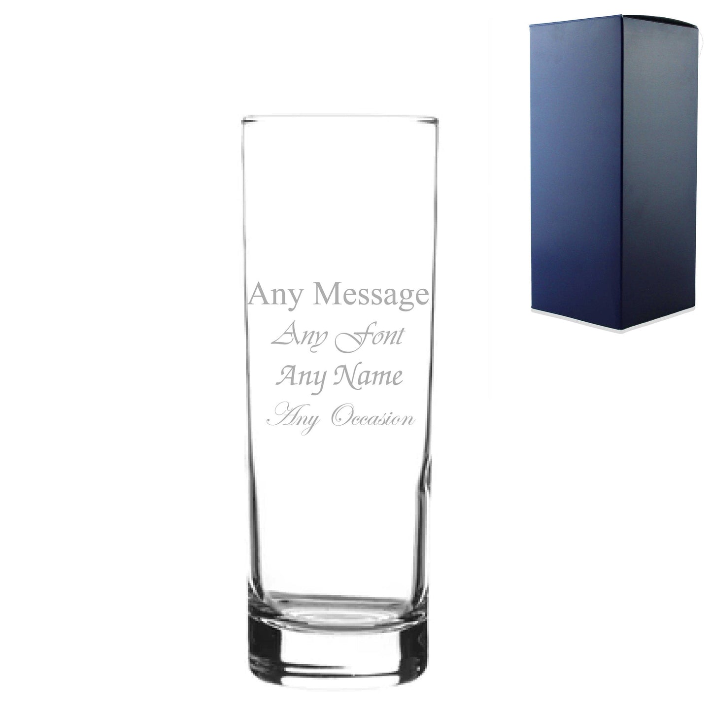 Engraved Personalised Cocktail & Bar Glassware, Custom Name or Message, Gift Box Included