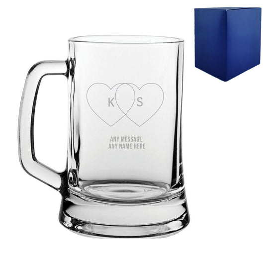 Engraved Valentines Day Beer Mug, Gift Boxed