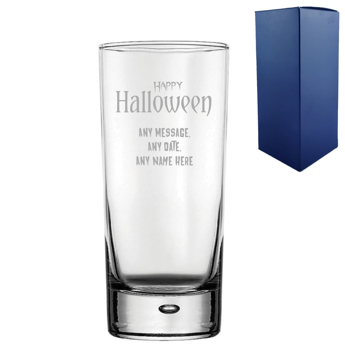 Engraved Happy Halloween Bubble Hiball, Gift Boxed