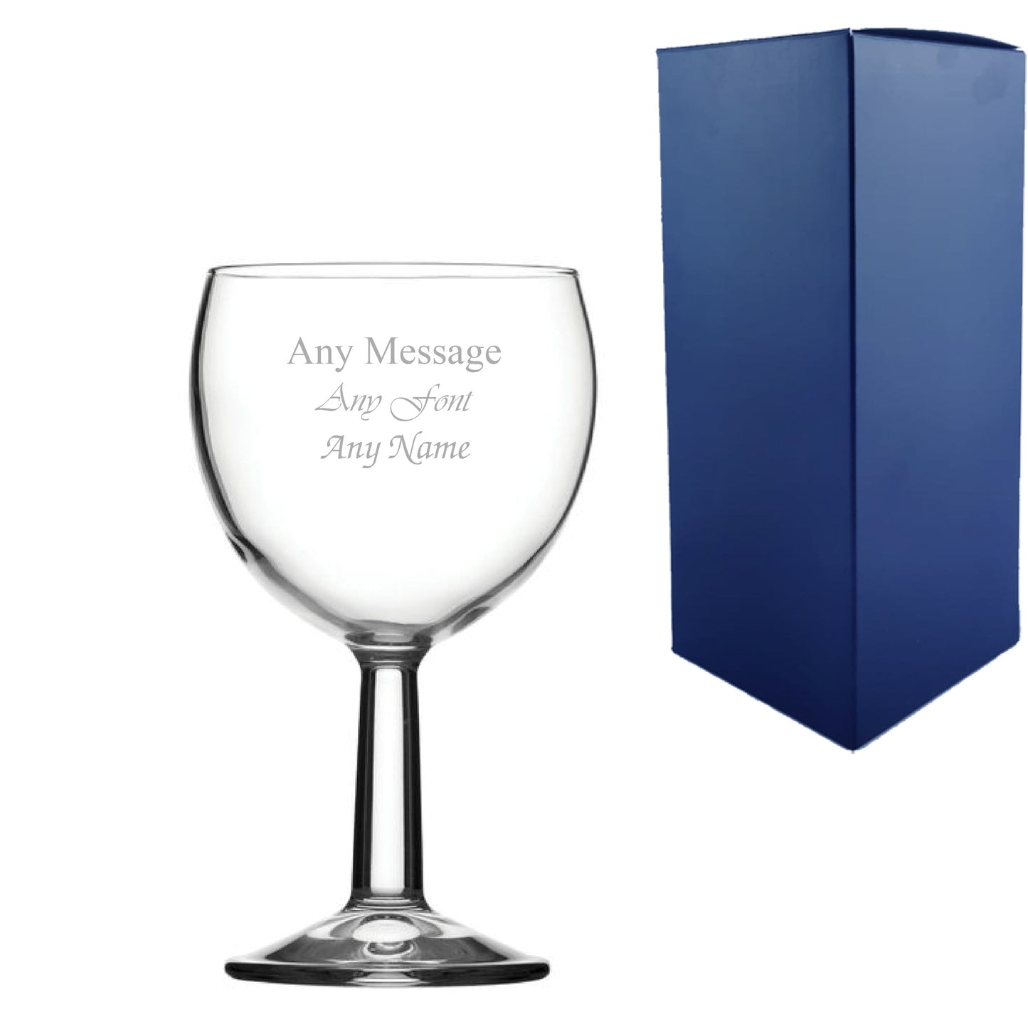 Engraved Personalized Wine Glasses - Custom Name or Message, Multiple Styles
