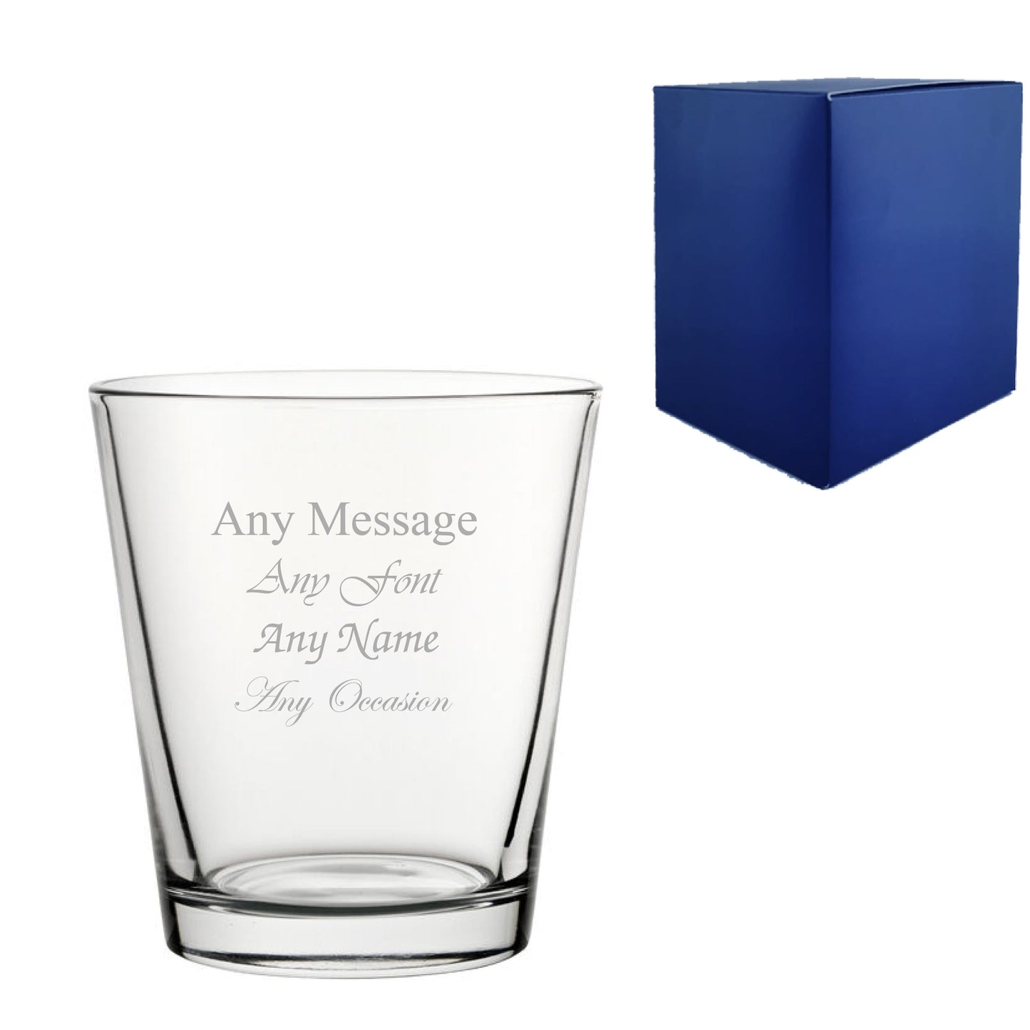 Engraved Whisky, Brandy and Tumbler Glasses Collection - Ridged, Bubble, Snifter