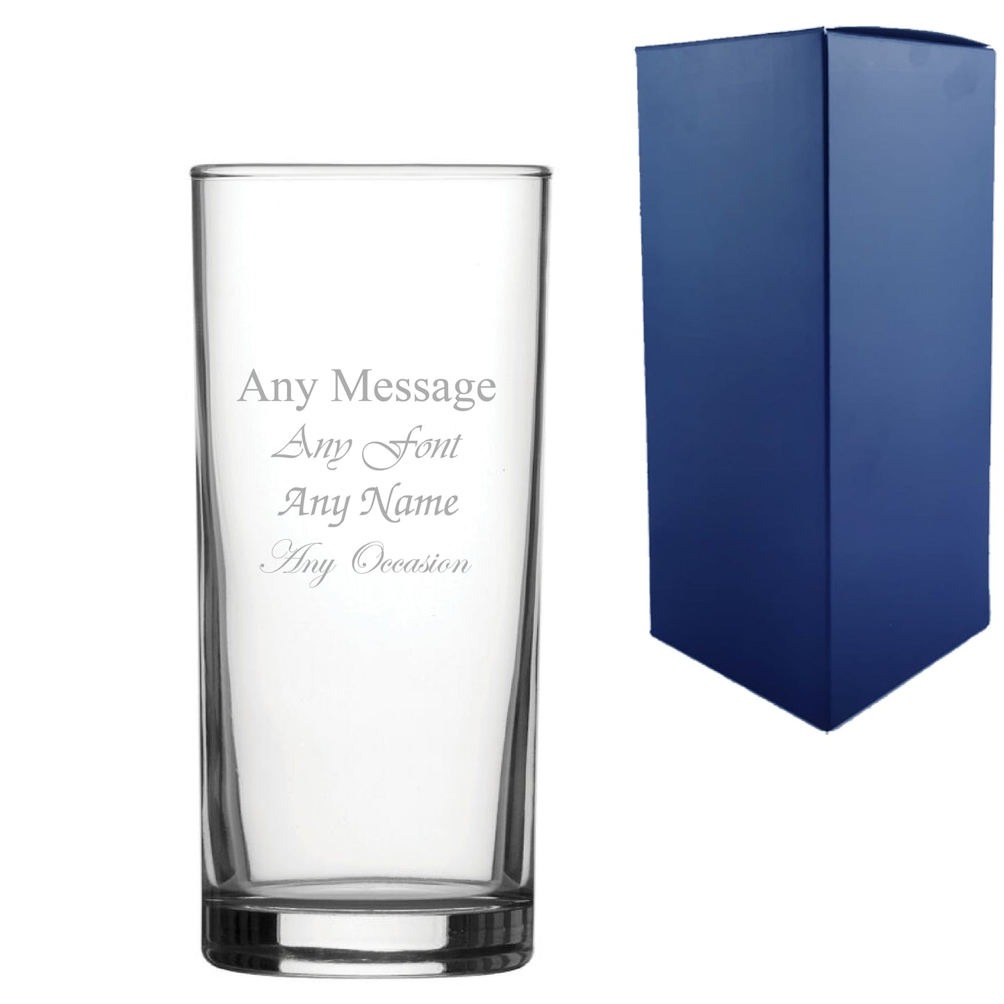 Engraved Personalised Cocktail, Hiball & Gin Glasses with Custom Name and Message