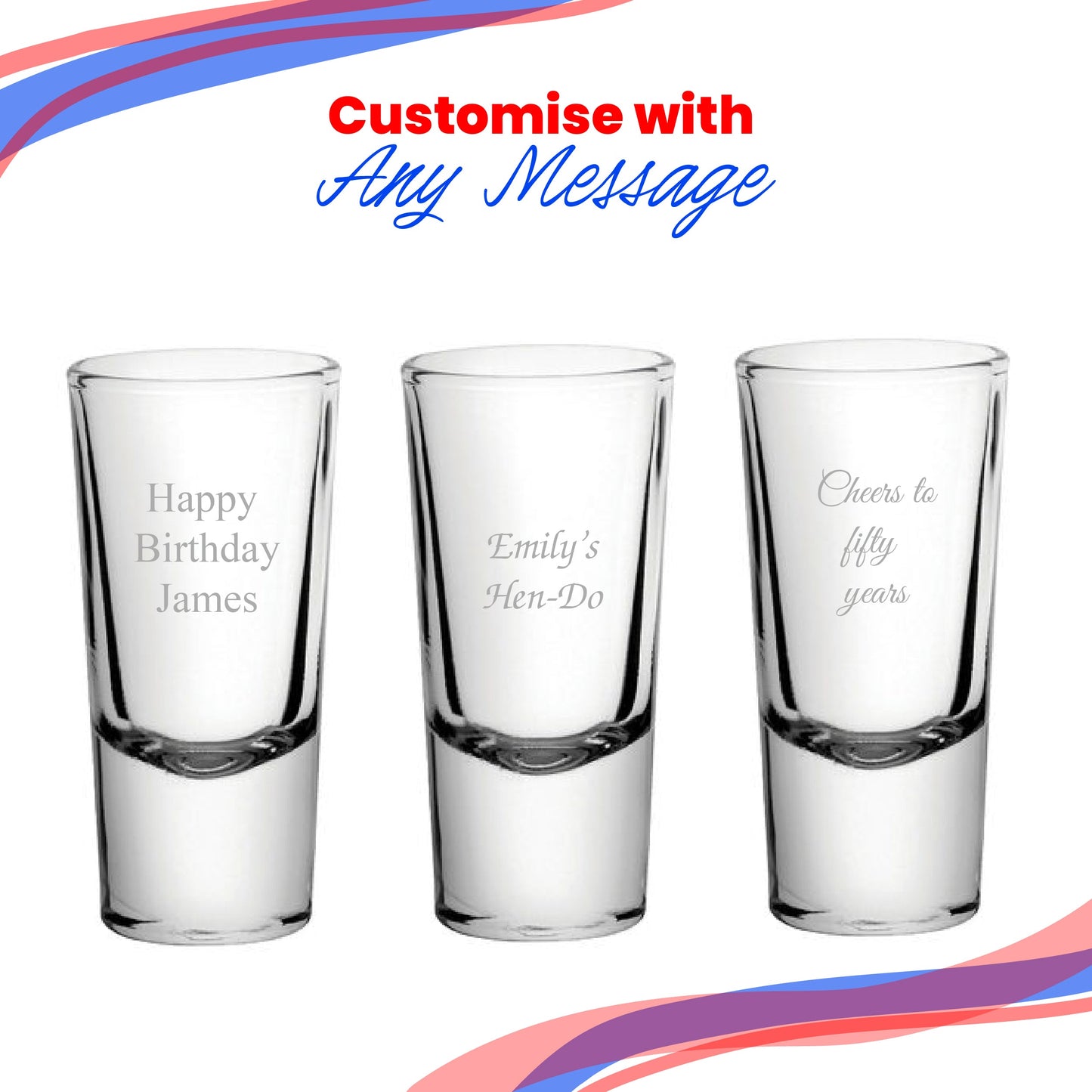 Engraved Shot Glasses, Tea and Coffee Cups with Gift Box, Personalized for Gifts
