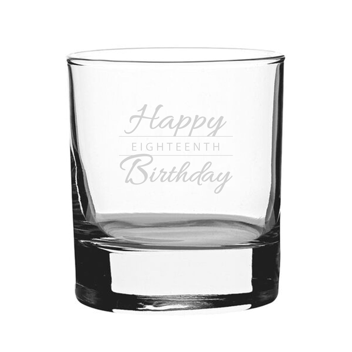 Happy 18th Birthday Present - Engraved Novelty Glassware Collection