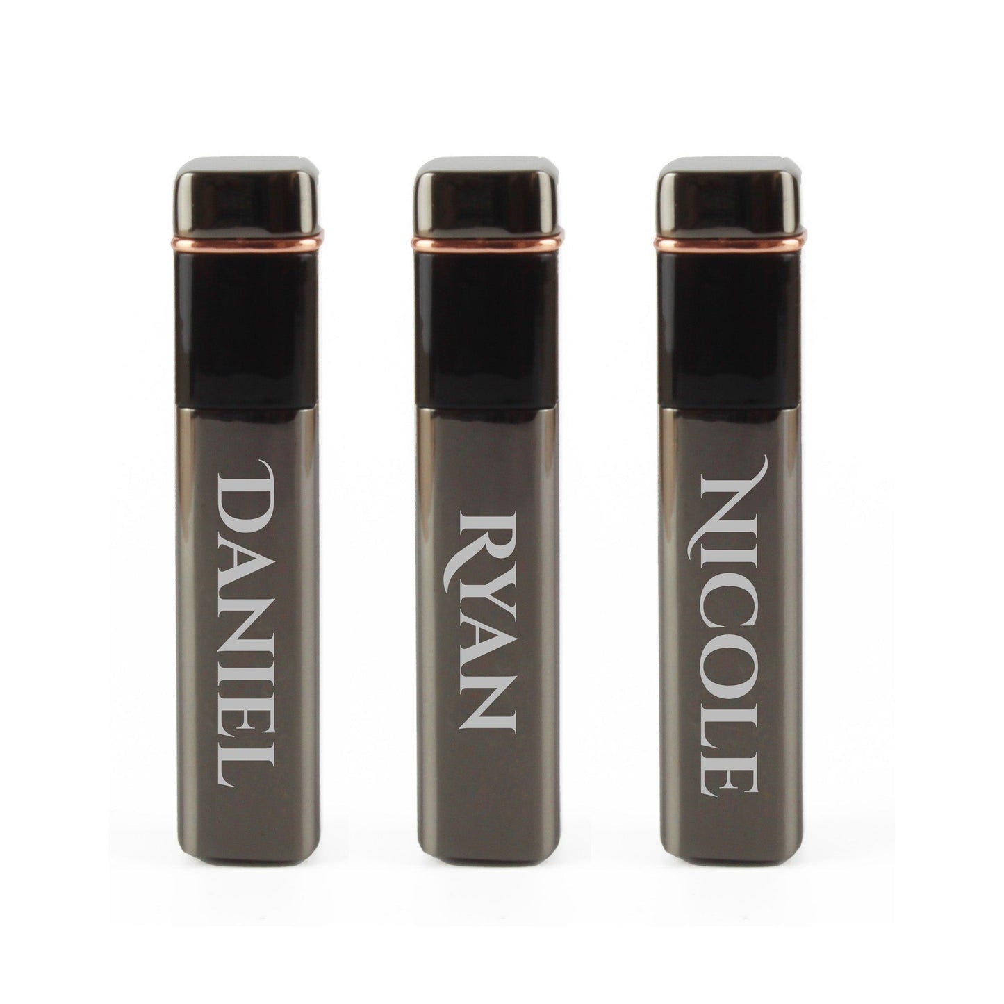 Engraved Slim Electric Lighter Black Any Name Gift Boxed