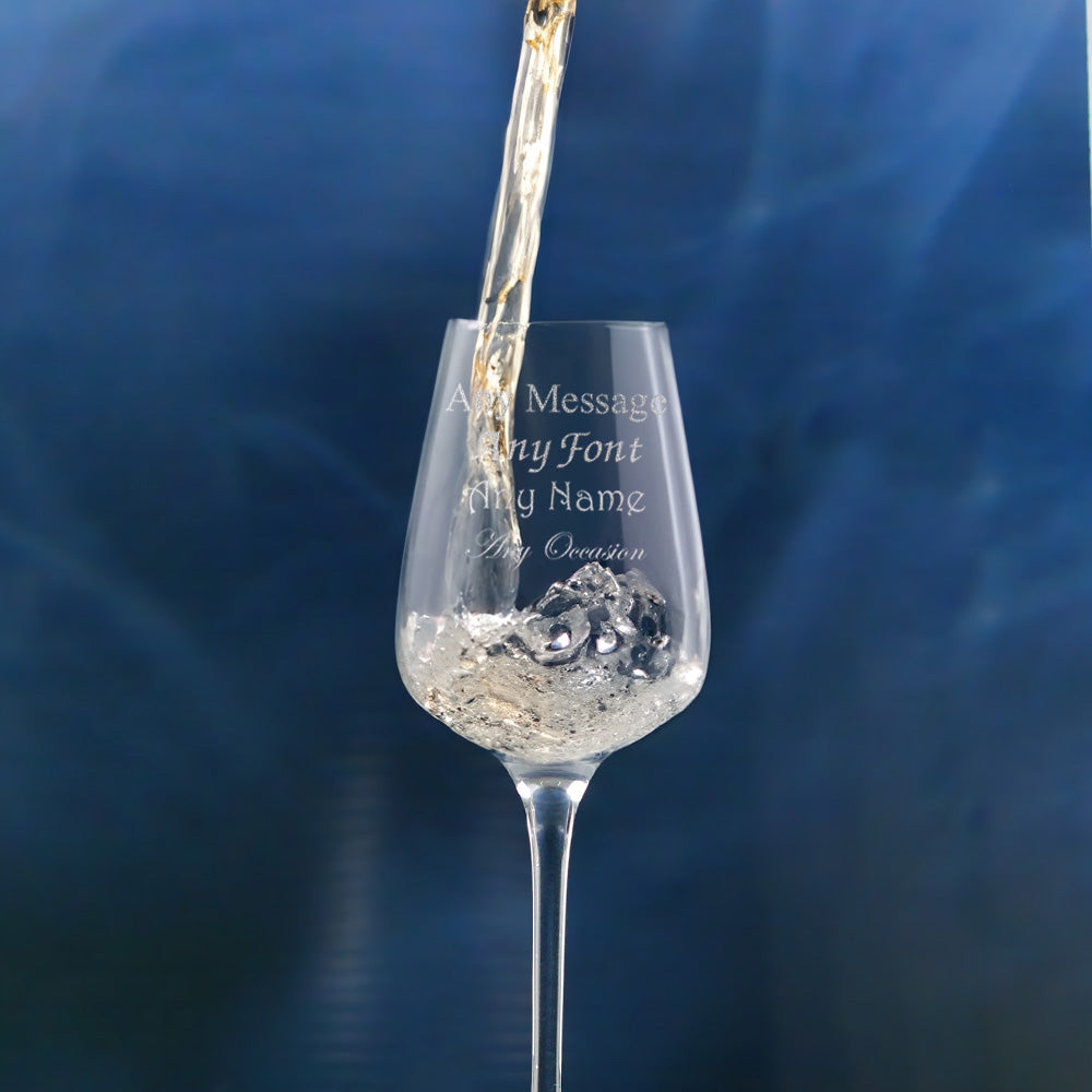 Personalised Engraved Crystal Red Wine Glasses Gift Boxed for Wedding Birthday & Christmas