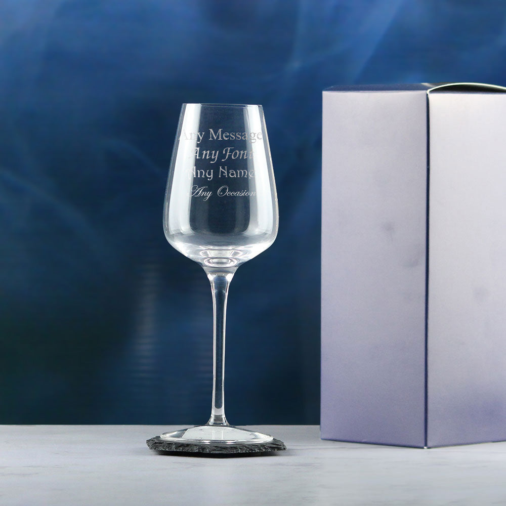 Personalised Engraved Crystal Red Wine Glasses Gift Boxed for Wedding Birthday & Christmas