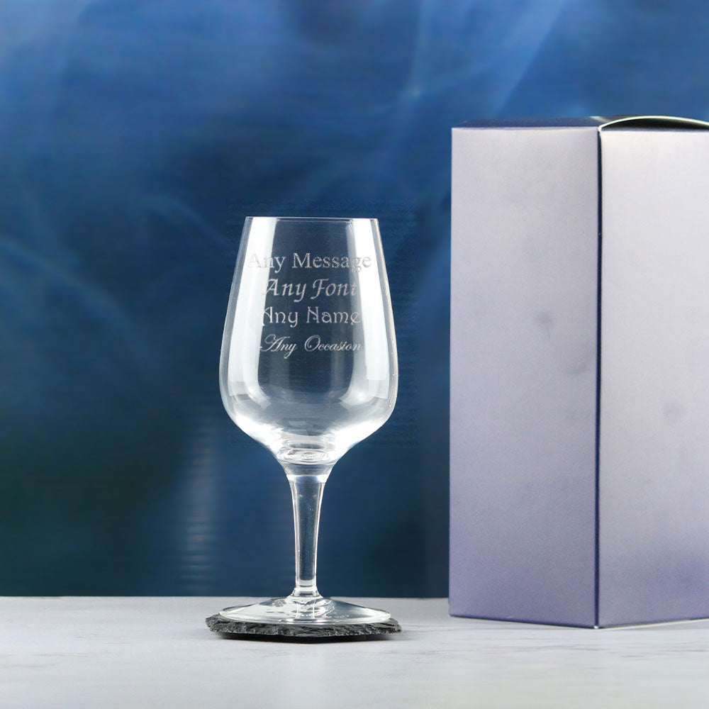 Personalised Engraved Crystal Red Wine Glasses Gift Boxed for Wedding Birthday & Christmas