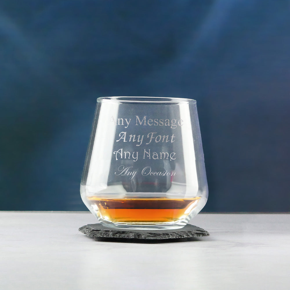 Personalisd Engraved Whisky Glass Tumblers With Gift Box