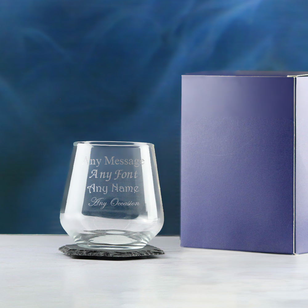 Personalisd Engraved Whisky Glass Tumblers With Gift Box
