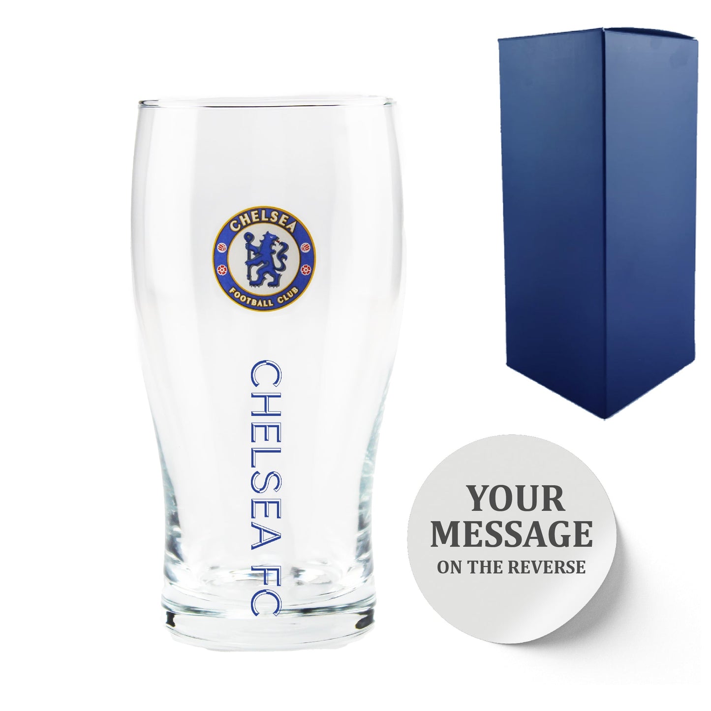 Engraved Chelsea 20oz Tulip Pint Glass, Gift Boxed