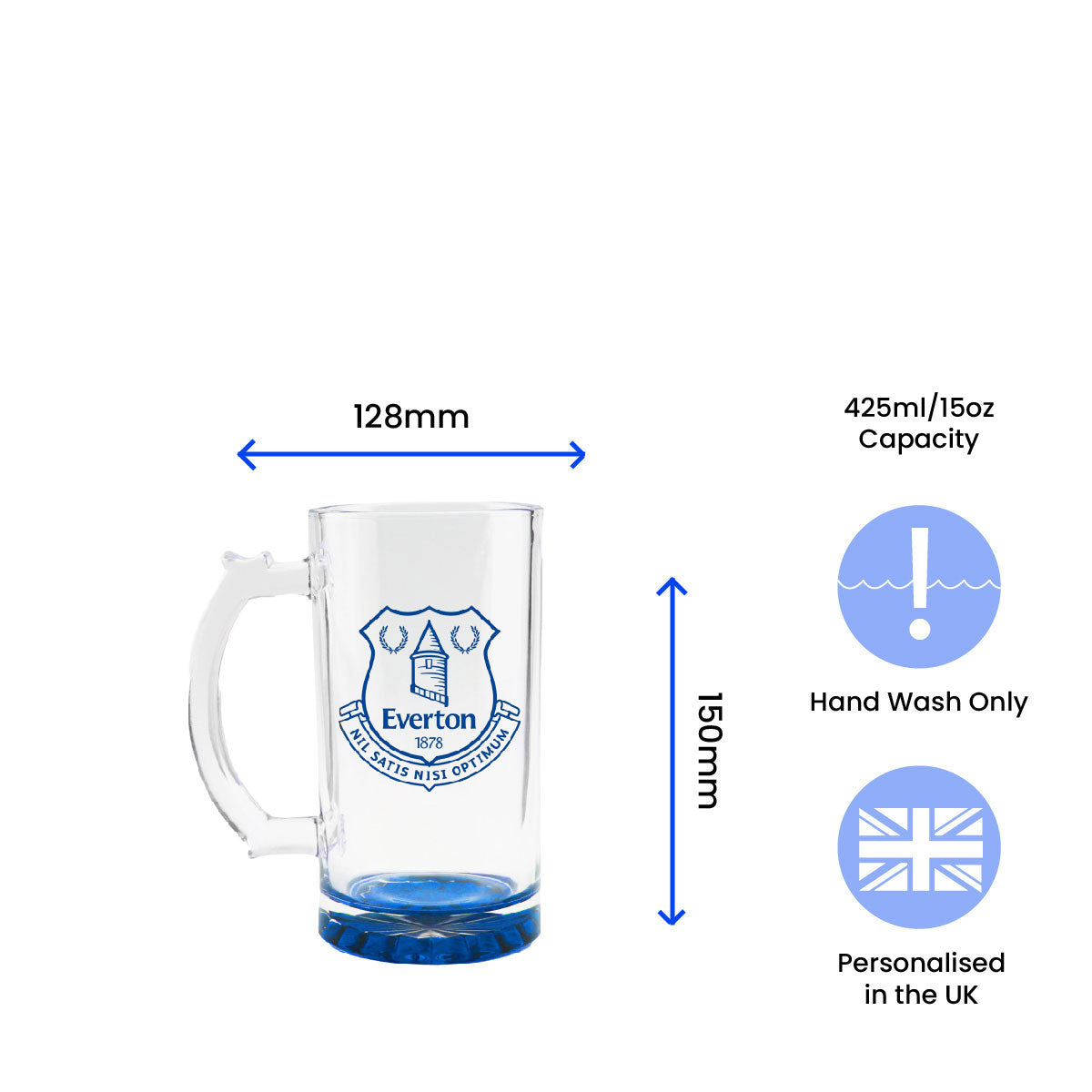 Engraved Official Everton 20oz Beer Mug, Gift Boxed