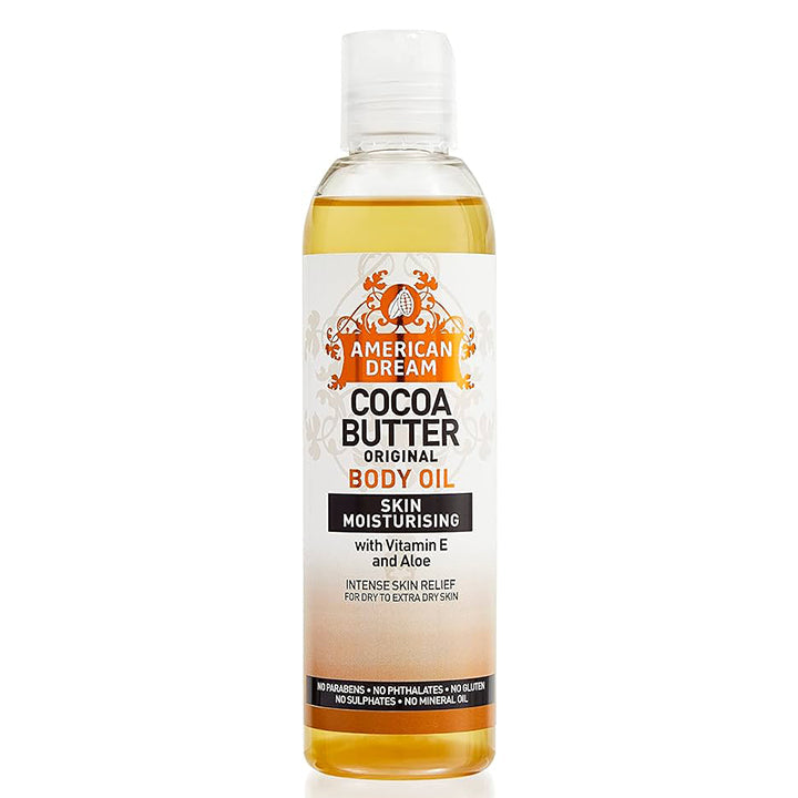 American Dream Cocoa Butter Body Oil 7oz – Lightweight Non-Greasy Daily Skin Oil
